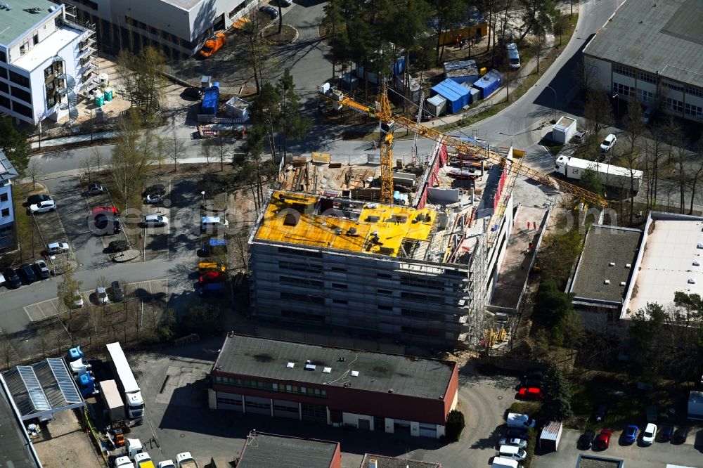 Aerial photograph Nürnberg - New construction of the company administration building on Campus Nordostpark in the district Schafhof in Nuremberg in the state Bavaria, Germany