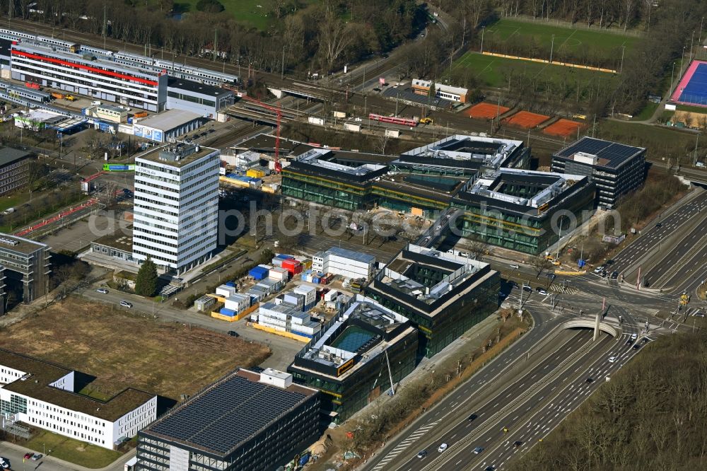 Hannover from above - New construction of the company administration building of Continental AG on Hans-Boeckler-Allee in the district Suedstadt-Bult in Hannover in the state Lower Saxony, Germany