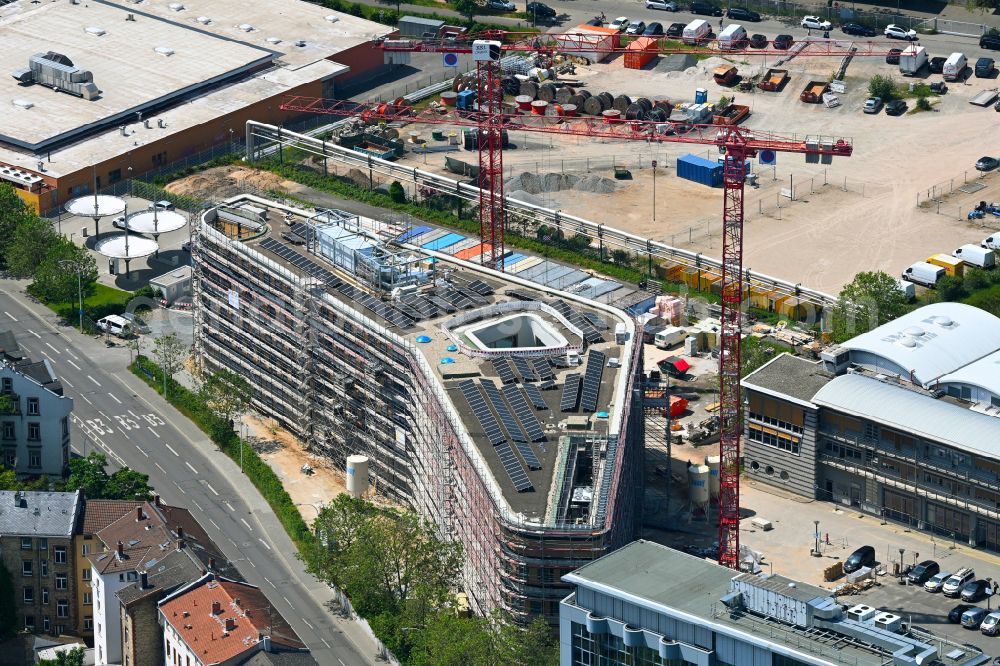 Darmstadt from above - New construction of the company administration building of COUNT+CARE - ENTEGA on street Kasinostrasse in Darmstadt in the state Hesse, Germany