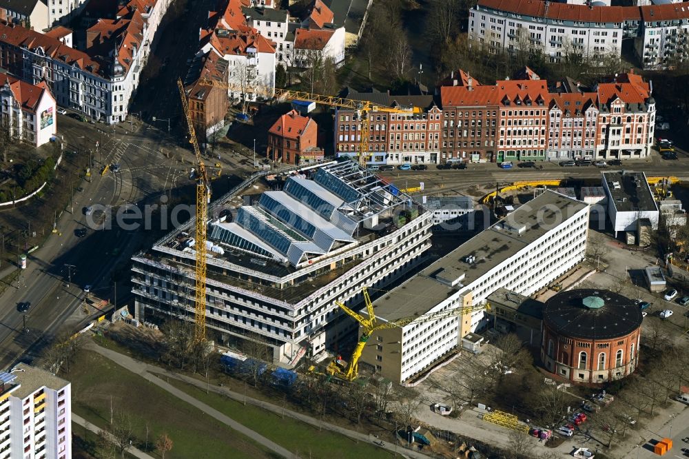Aerial image Hannover - New construction of the company administration building of enercity Konzernzentrale in the district Calenberger Neustadt in Hannover in the state Lower Saxony, Germany