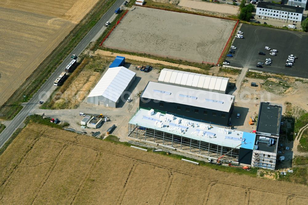 Aerial image Altlandsberg - New construction of the company administration building of the RPG Unternehmensgruppe An der Muehle in Altlandsberg in the state Brandenburg, Germany