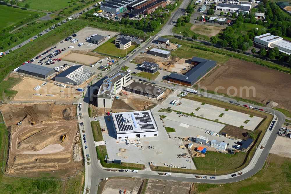 Ratzeburg from above - New construction of the company administration building on street An der Tongrube in Ratzeburg in the state Schleswig-Holstein, Germany