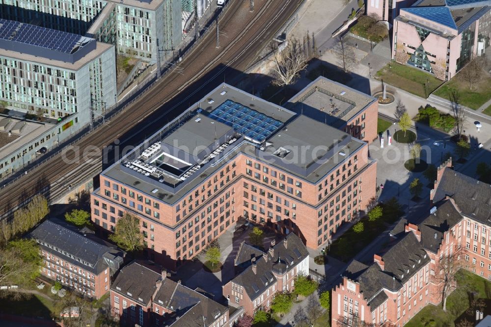 Berlin from above - New pre-clinical and research building at the University Hospital Charite Campus Mitte (CCM) in the district of Mitte in Berlin