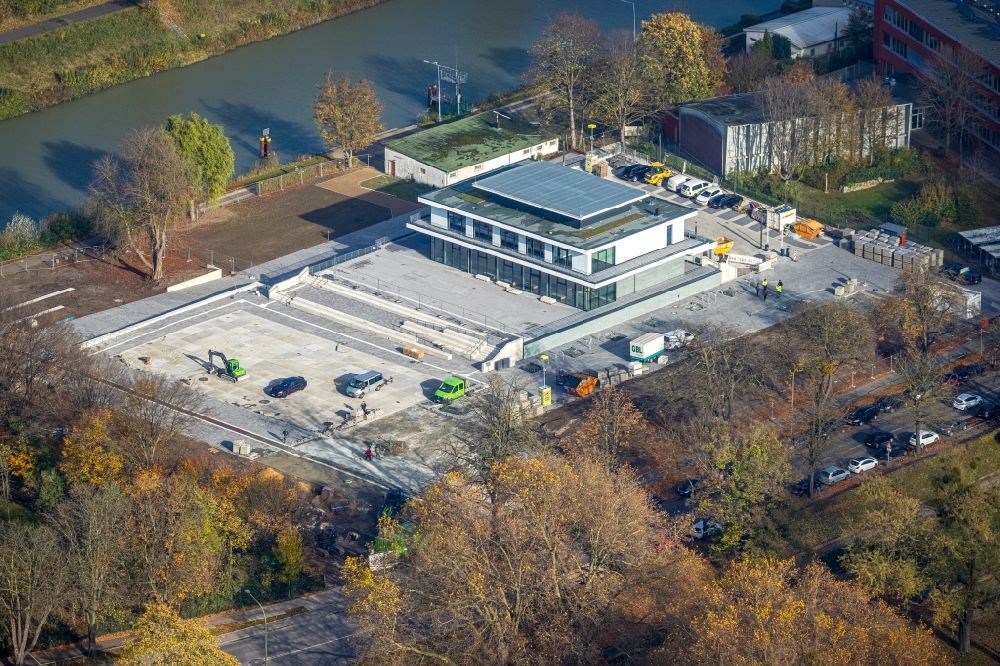Aerial image Hamm - Construction site building water sports center on Adenauerallee in Hamm in the state North Rhine-Westphalia, Germany