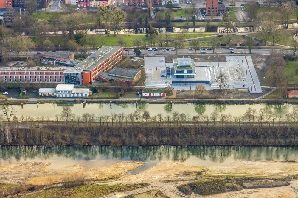 Hamm from above - Building water sports center on Adenauerallee in Hamm in the state North Rhine-Westphalia, Germany