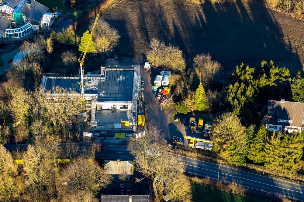 Aerial image Ennepetal - New construction of a residential and commercial building on the ground of the formerly Haus Lohmann on Breckerfelder Strasse in the district Buelbringen in Ennepetal in the state North Rhine-Westphalia, Germany