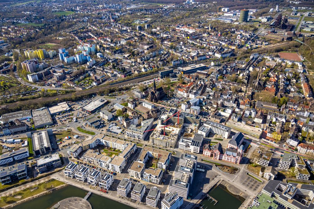 Aerial image Dortmund - New construction of a residential and commercial building Stiftsforum in the district Hoerde in Dortmund at Ruhrgebiet in the state North Rhine-Westphalia, Germany