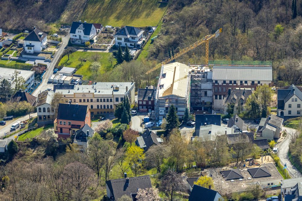 Aerial image Wetter (Ruhr) - New construction of a residential and commercial building - Buerogebaeude Burg-Domizil in Wetter (Ruhr) at Ruhrgebiet in the state North Rhine-Westphalia, Germany