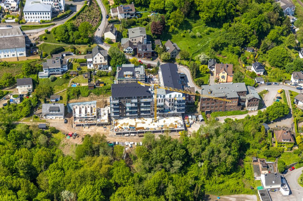 Aerial photograph Wetter (Ruhr) - New construction of a residential and commercial building - Buerogebaeude Burg-Domizil in Wetter (Ruhr) at Ruhrgebiet in the state North Rhine-Westphalia, Germany