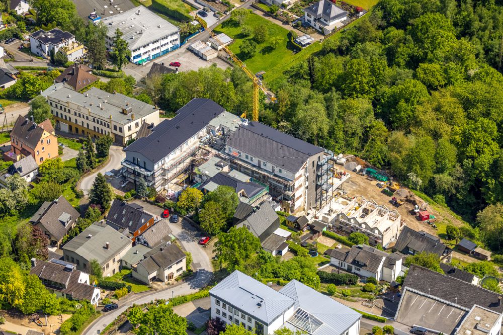 Wetter (Ruhr) from above - New construction of a residential and commercial building - Buerogebaeude Burg-Domizil in Wetter (Ruhr) at Ruhrgebiet in the state North Rhine-Westphalia, Germany