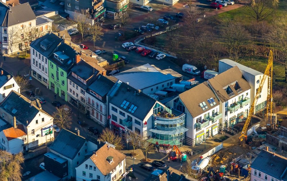 Aerial photograph Holzwickede - New construction of a residential and commercial building Am Emscherpark - Hauptstrasse in the district Brackel in Holzwickede in the state North Rhine-Westphalia, Germany