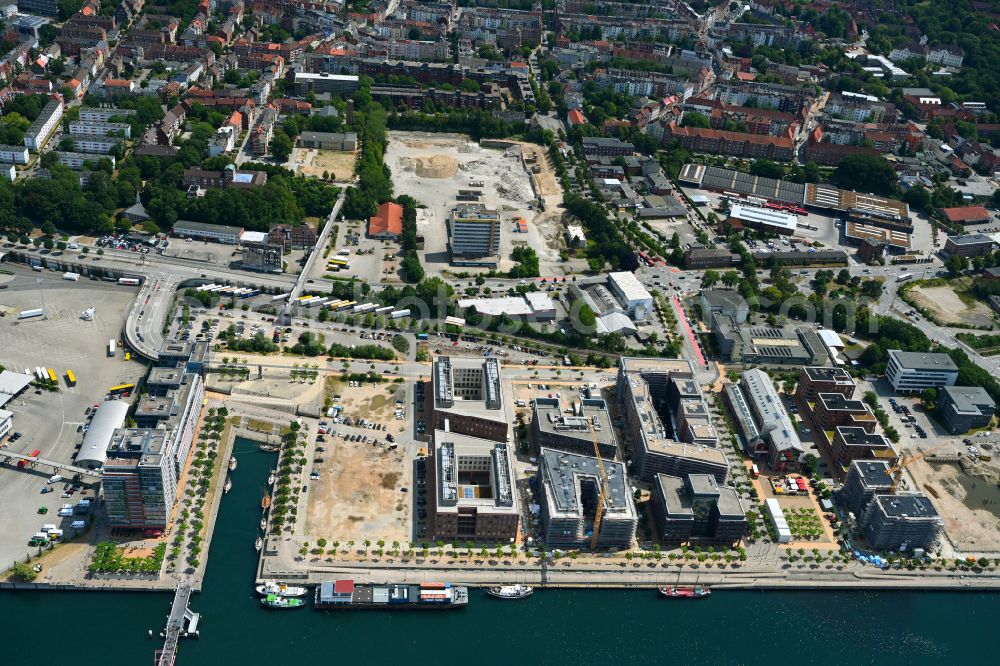 Kiel from the bird's eye view: New residential and commercial building Quarter Kieler Hoern Areal in Kiel in the state Schleswig-Holstein, Germany