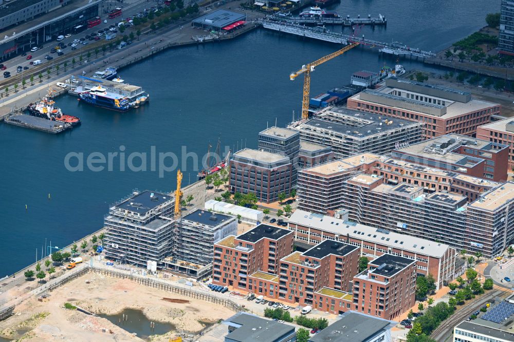 Kiel from above - New residential and commercial building Quarter Kieler Hoern Areal in Kiel in the state Schleswig-Holstein, Germany