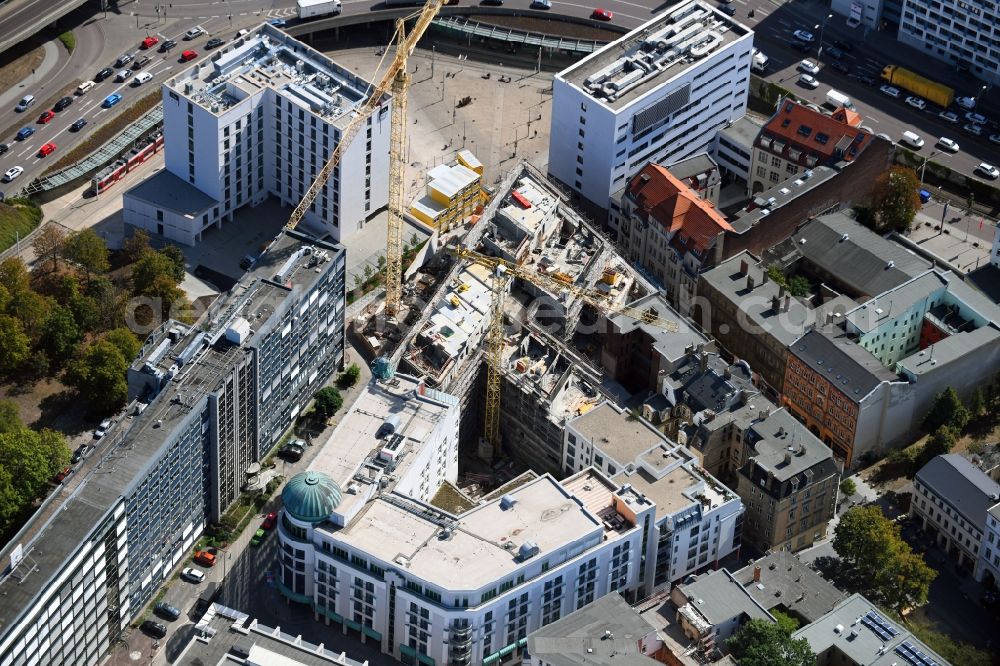 Halle (Saale) from above - New residential and commercial building Quarter Dorotheenstrasse - Marienstrasse - Roeserstrasse - Martinstrasse in the district Noerdliche Innenstadt in Halle (Saale) in the state Saxony-Anhalt, Germany