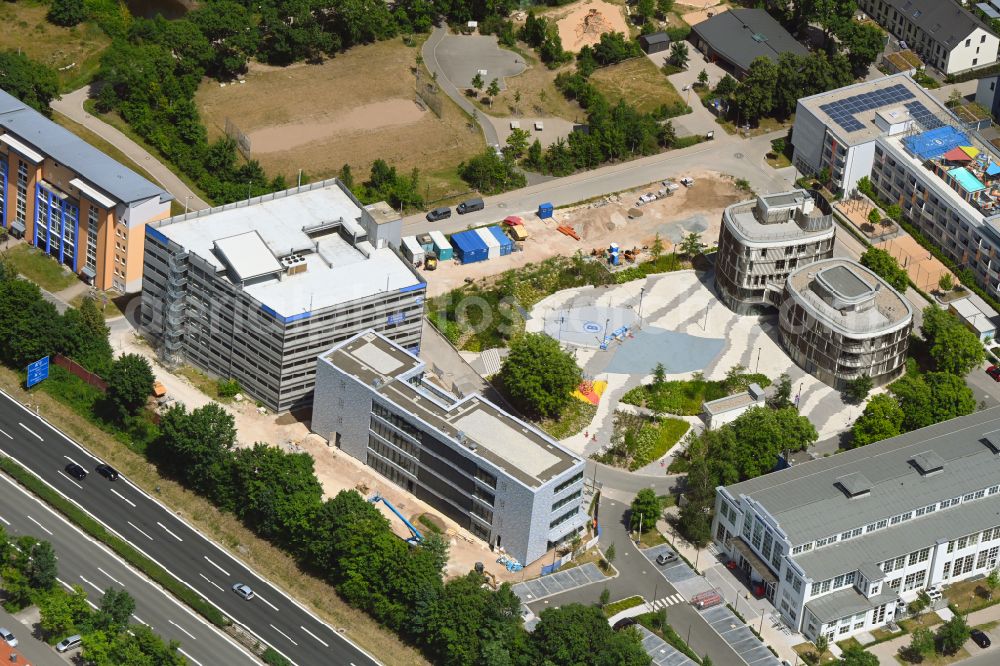 Aerial photograph Erlangen - New residential and commercial building Quarter of Projekts BRUCKLYN - Das Quartier on Stoke-on-Trent-Strasse and San-Carlos-Strasse in the district Bruck in Erlangen in the state Bavaria, Germany