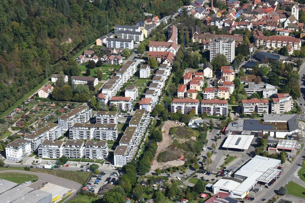 Schopfheim from the bird's eye view: New residential complex Schleife in Schopfheim in the state Baden-Wurttemberg