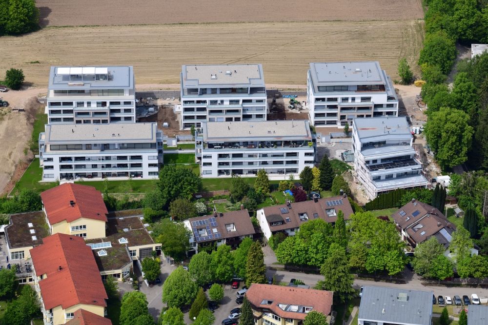 Aerial image Bad Säckingen - New residential complex Living at the Schoepfebach in Bad Saeckingen the state Baden-Wurttemberg