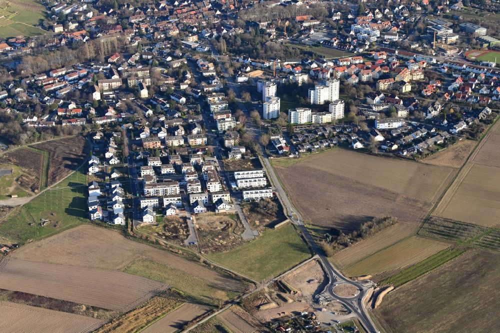 Aerial photograph Staufen im Breisgau - Construction sites for new construction residential area of detached housing estate Rundacker in Staufen im Breisgau in the state , Germany