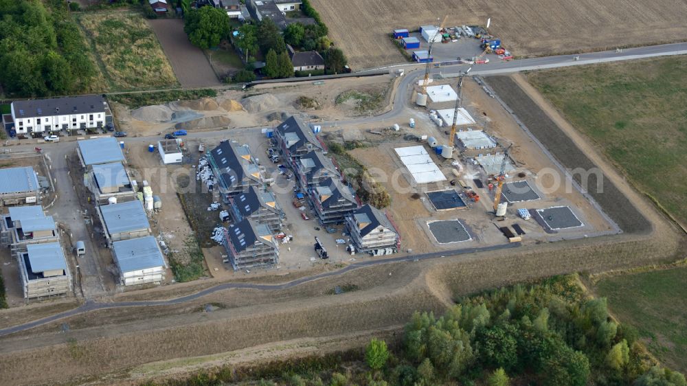 Aerial photograph Hersel - Development area for single-family houses in Bornheim-Hersel in the state North Rhine-Westphalia, Germany