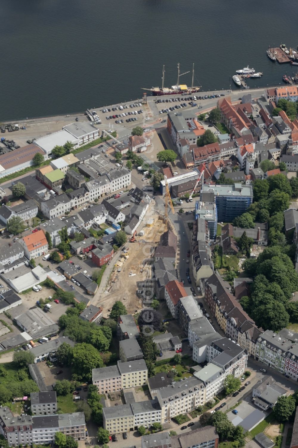 Aerial photograph Flensburg - Development area Gartenstrasse in Flensburg in Schleswig-Holstein