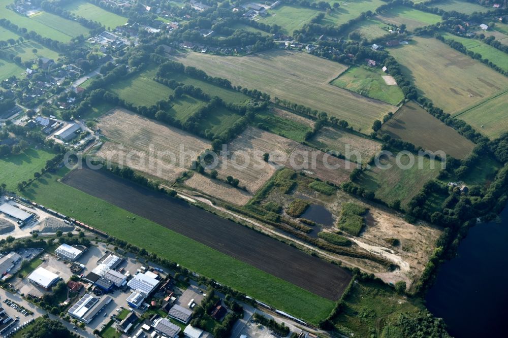 Aerial image Aurich - New Sand Pit grounds of the Gerd Wendeling GmbH in Aurich in Lower Saxony