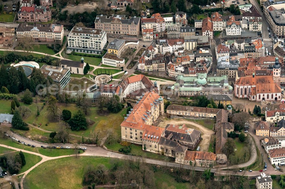 Aerial photograph Baden-Baden - City view on down town in Baden-Baden in the state Baden-Wurttemberg, Germany