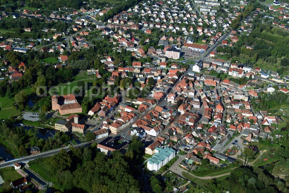 Neustadt-Glewe from the bird's eye view: Cityscape of Neustadt-Glewe in Mecklenburg-Western Pomerania