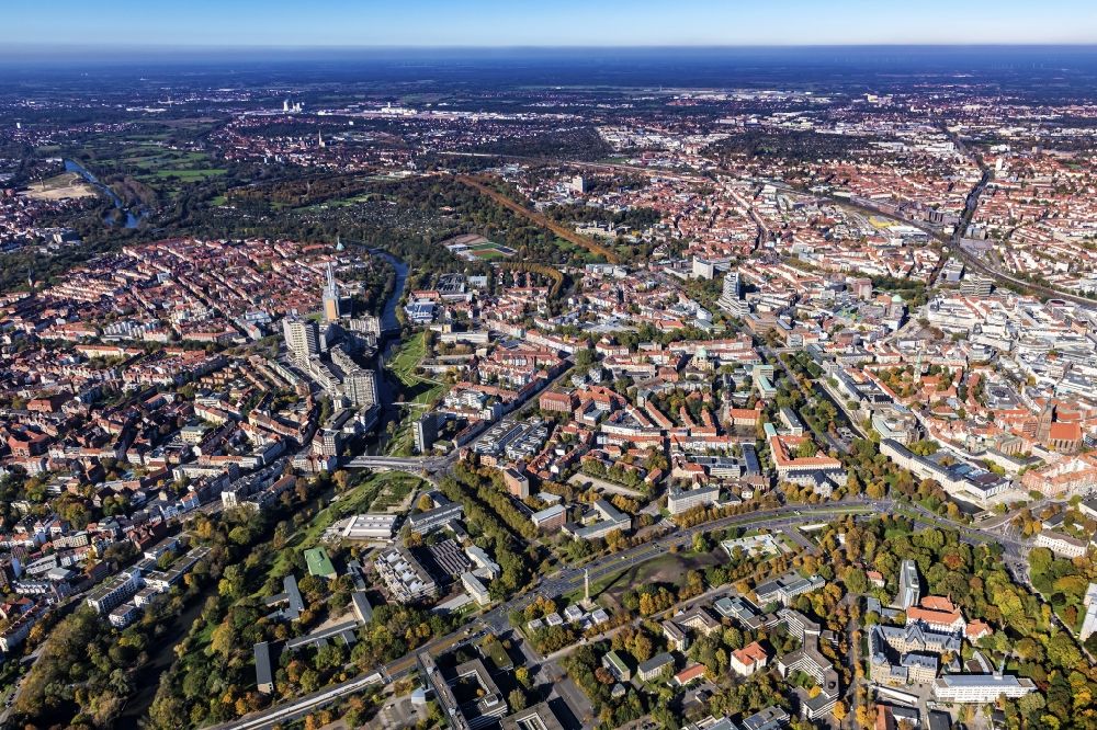 Aerial image Hannover - Neustadt district in Hannover in the state Niedersachsen, Germany