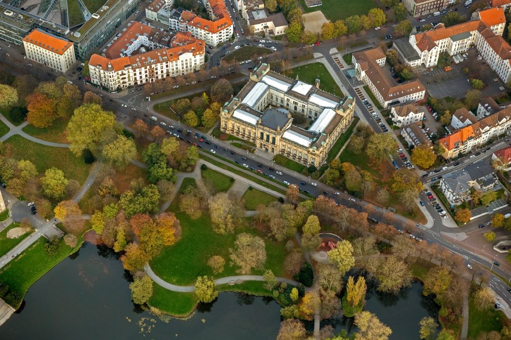Aerial photograph Hannover - View of the Lower Saxon State museum Hannover in the state of Lower Saxony
