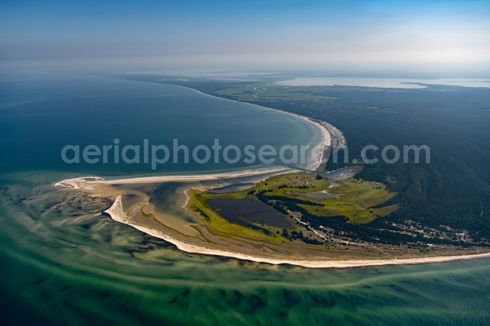 Born am Darß from the bird's eye view: Northern tip Darsser place to Born on the peninsula Zingst in Mecklenburg - West Pomerania
