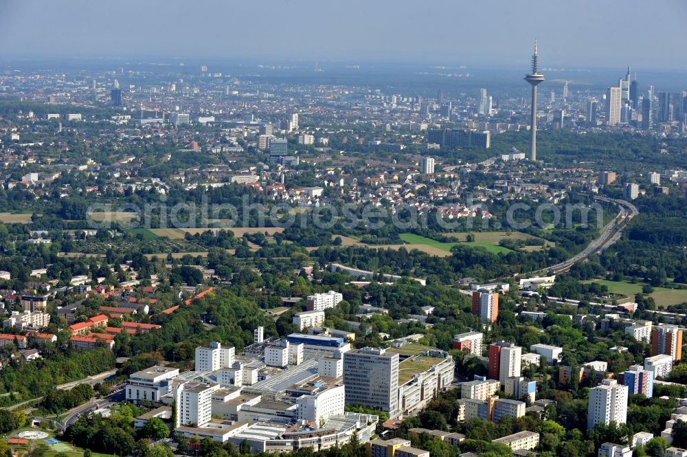Aerial image Frankfurt am Main - View of the NordWestzentrum in Frankfurt am Main in the state Hesse