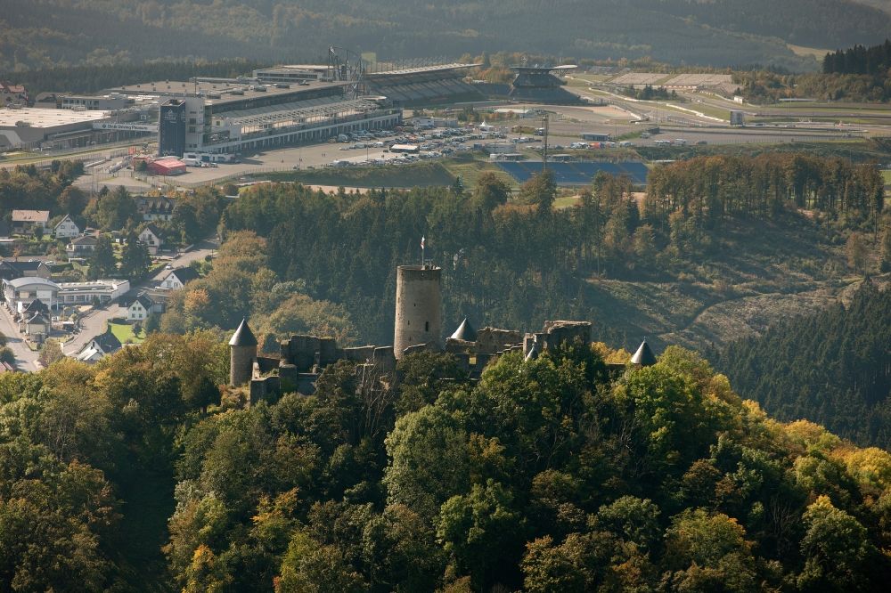 Aerial photograph Nürburg - View of the Nuerburg in the homonymous town in the state of Rhineland-Palatinate