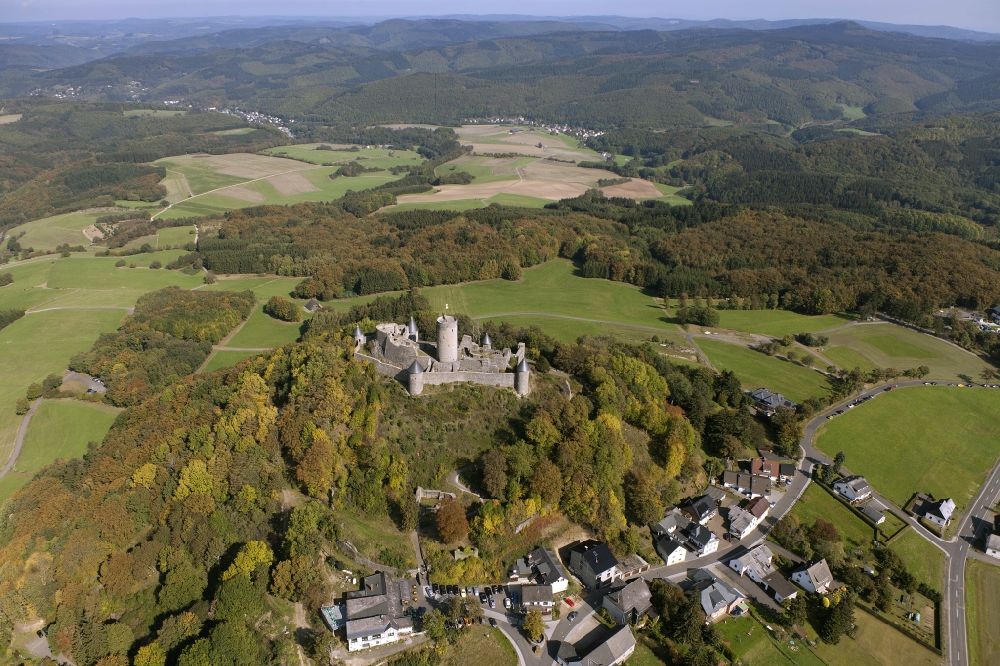 Nürburg from the bird's eye view: View of the Nuerburg in the homonymous town in the state of Rhineland-Palatinate
