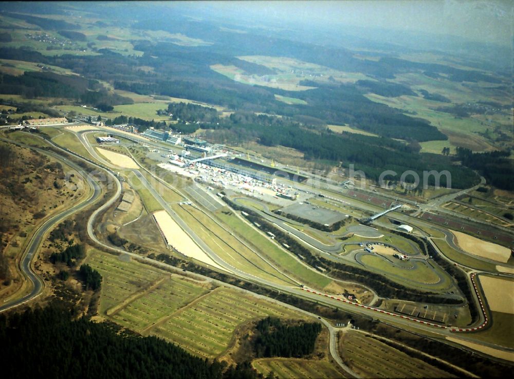 Aerial image Nürburg - Track of Nuerburgring in Nuerburg in the state of Rhineland-Palatinate