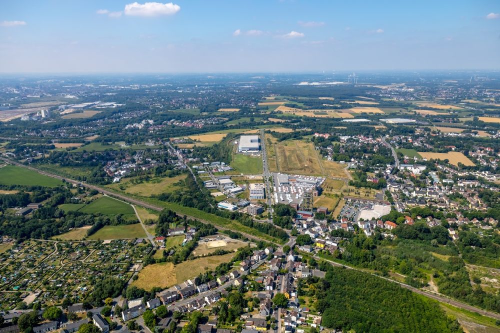 Aerial image Dortmund - Commercial Vehicle and Special Vehicle trade of Duerrwang GmbH & Co. KG on Gneisenauallee in Dortmund in the state North Rhine-Westphalia, Germany