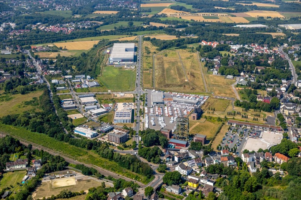 Aerial photograph Dortmund - Commercial Vehicle and Special Vehicle trade of Duerrwang GmbH & Co. KG on Gneisenauallee in Dortmund in the state North Rhine-Westphalia, Germany