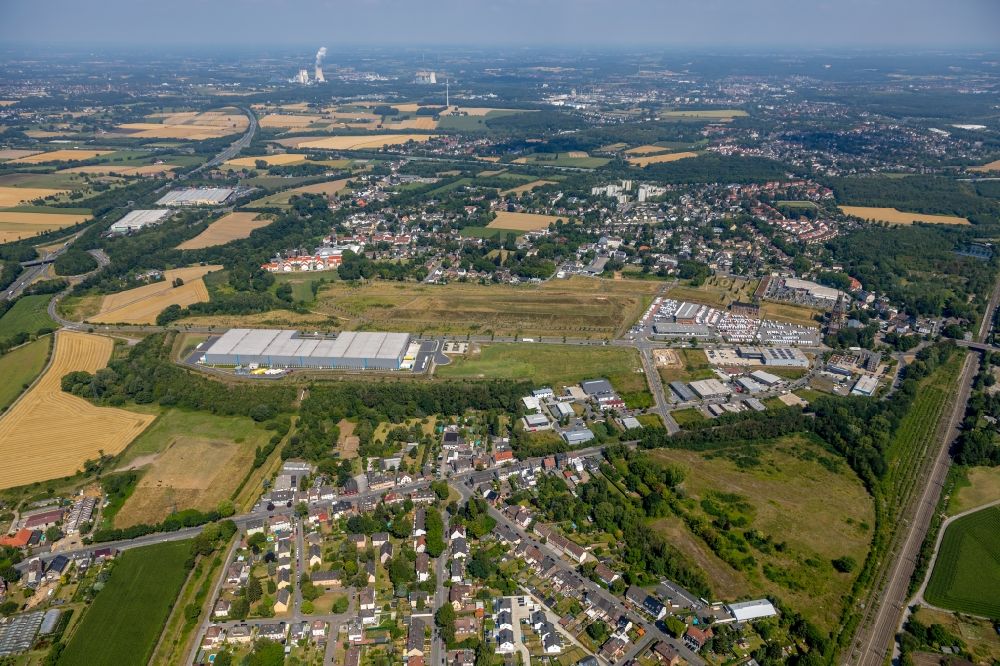 Dortmund from above - Commercial Vehicle and Special Vehicle trade of Duerrwang GmbH & Co. KG on Gneisenauallee in Dortmund in the state North Rhine-Westphalia, Germany