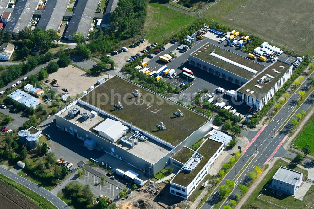 Aerial photograph Dresden - Commercial Vehicle and Special Vehicle trade Iveco Dresden An der Bartlak in the district Hellerau in Dresden in the state Saxony, Germany