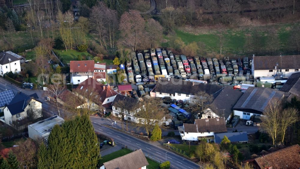 Aerial image Hennef (Sieg) - Commercial Vehicle and Special Vehicle trade Philipp aus dem Hanfbachtal in the district Dahlhausen in Hennef (Sieg) in the state North Rhine-Westphalia, Germany