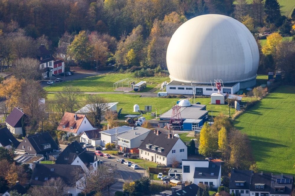 Aerial image Bochum - Observatory and Planetariumskuppel- constructional building complex of the Institute in Bochum in the state North Rhine-Westphalia, Germany