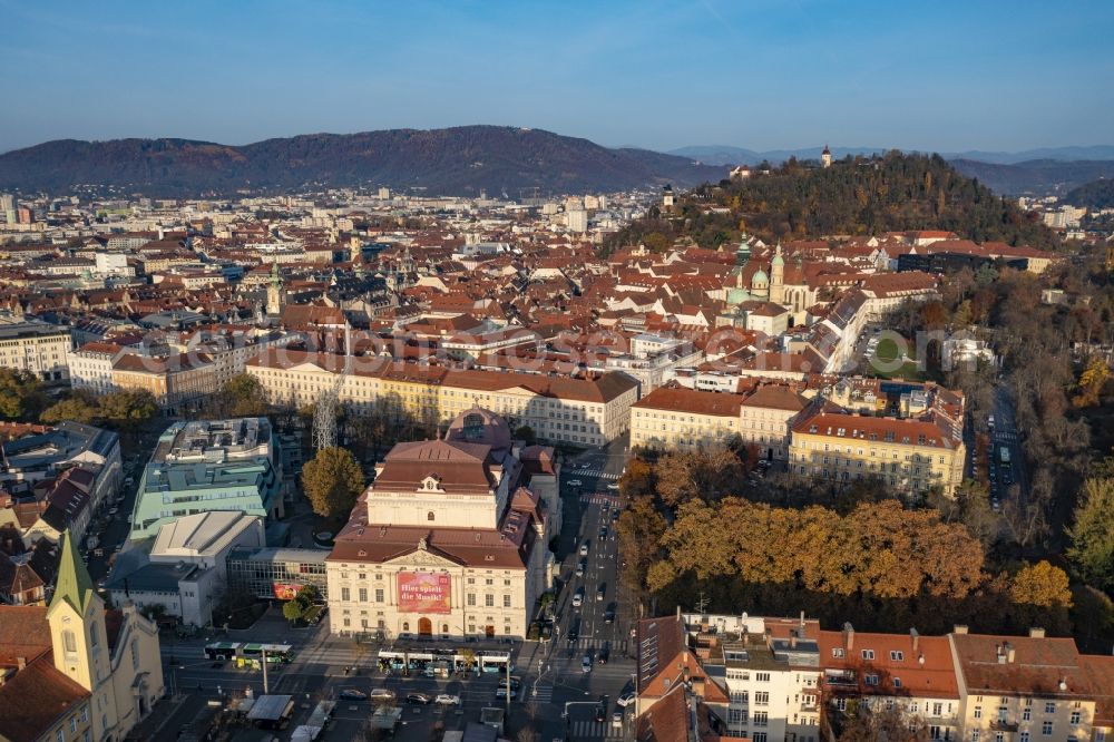 Aerial image Graz - Opera house Graz in Graz in Steiermark, Austria