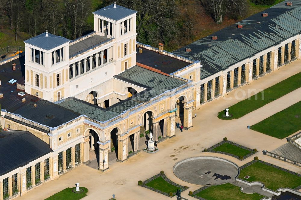 Potsdam from the bird's eye view: Building complex in the park of the castle Orangerie in Potsdam in the state Brandenburg, Germany