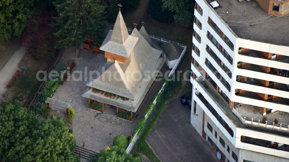 Aerial image Bonn - Orthodox wooden church in Bonn in the state North Rhine-Westphalia, Germany