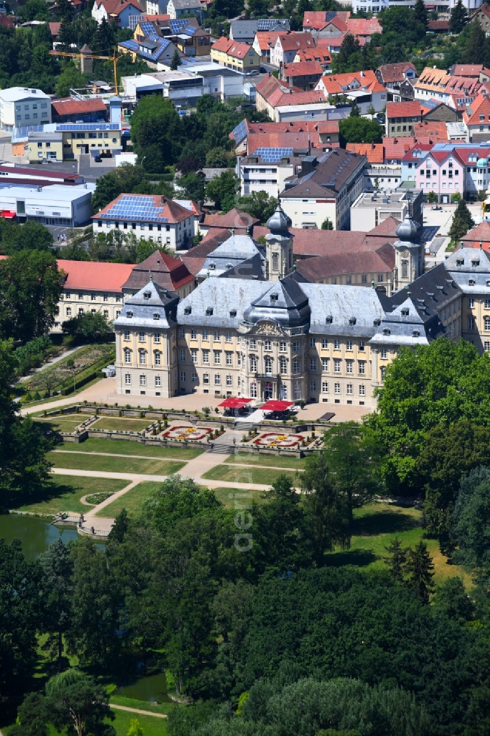 Aerial photograph Werneck - Orthopaedic Hospital at Werneck Castle in Werneck, Bavaria, Germany