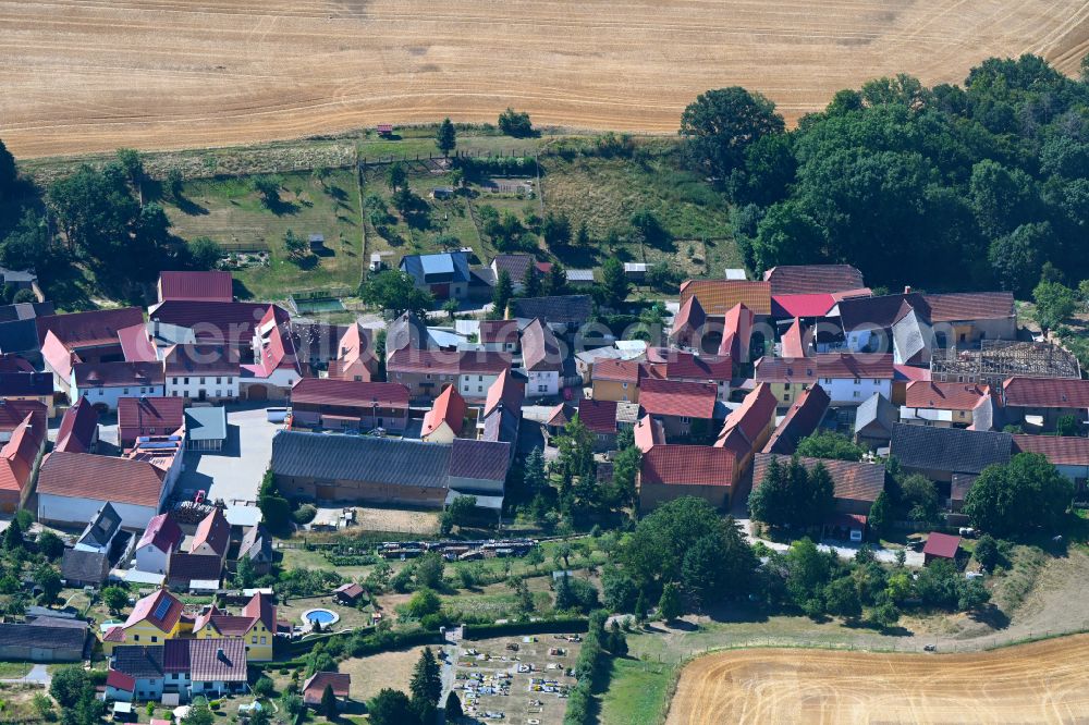 Aerial photograph Altenroda - Town View of the streets and houses of the residential areas in Altenroda in the state Saxony-Anhalt, Germany