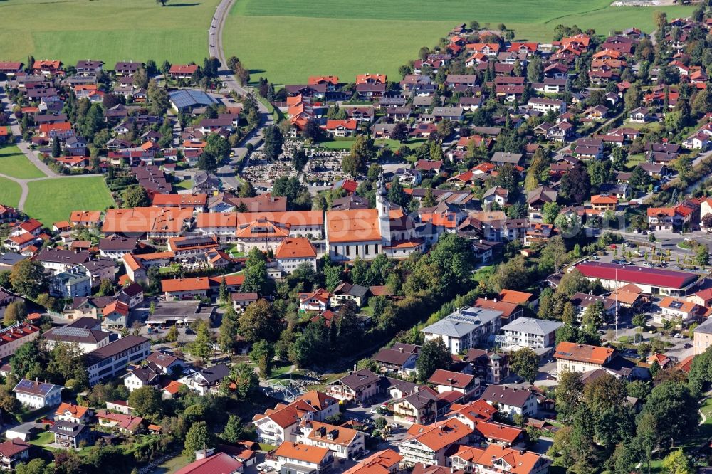 Aschau im Chiemgau from above - Town View of Aschau im Chiemgau in the state Bavaria