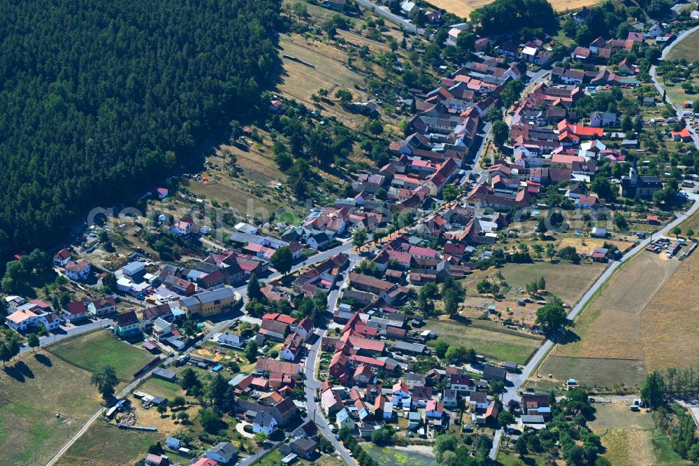 Aerial photograph Ilmenau - Town View of the streets and houses of the residential areas in Buecheloh in the state Thuringia, Germany