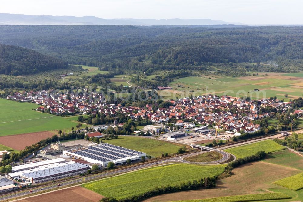 Aerial image Bühl - Town View of the streets and houses of the residential areas in Buehl in the state Baden-Wuerttemberg, Germany