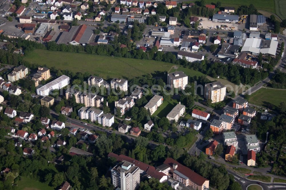 Biberach an der Riß from above - Town View of the streets and houses of the residential areas in Biberach an der Riss in the state Baden-Wuerttemberg
