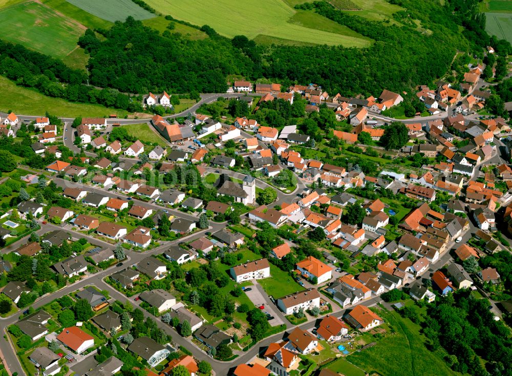 Aerial photograph Bolanden - Town View of the streets and houses of the residential areas in Bolanden in the state Rhineland-Palatinate, Germany